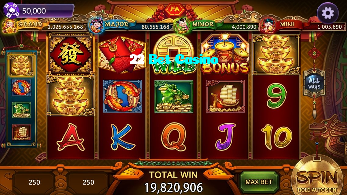 available types of 22 Bet Casino bet including pre-match live express and system bets